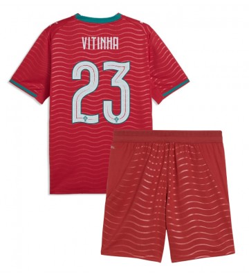 Portugal Vitinha #23 Hemmaställ Barn VM 2026 Kortärmad (+ Korta byxor)